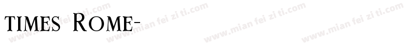 times Rome字体转换